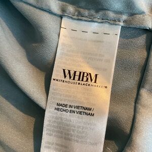 White House Black Market Light Blue Satin Top